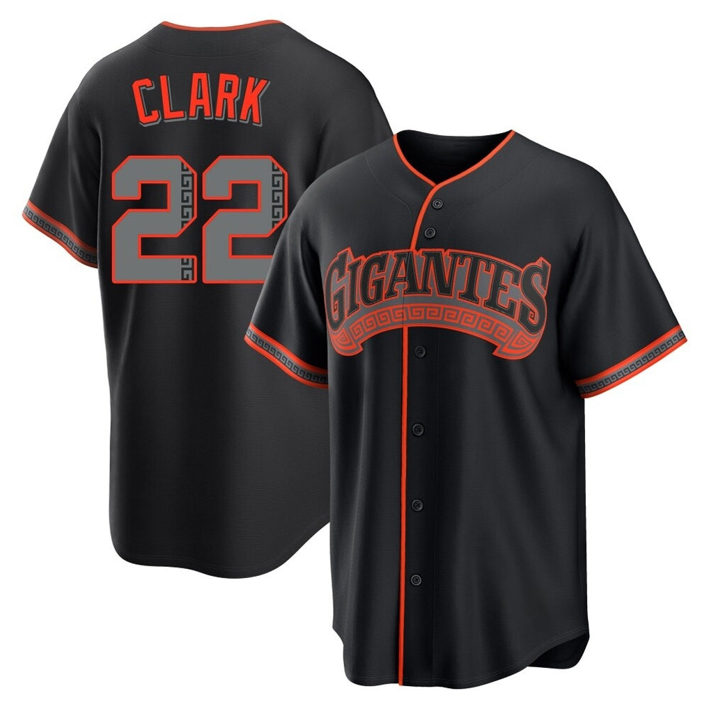 Elroe SF.Giants #22 Will Clark Player Black Alternate Limited Stitched Jerseys