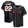 Elroe SF.Giants #22 Will Clark Player Black Fashion Out Home Limited Stitched Jerseys