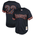 Elroe SF.Giants #22 Will Clark Player Black Mitchell & Ness Cooperstown Collection Limited Stitched Jerseys