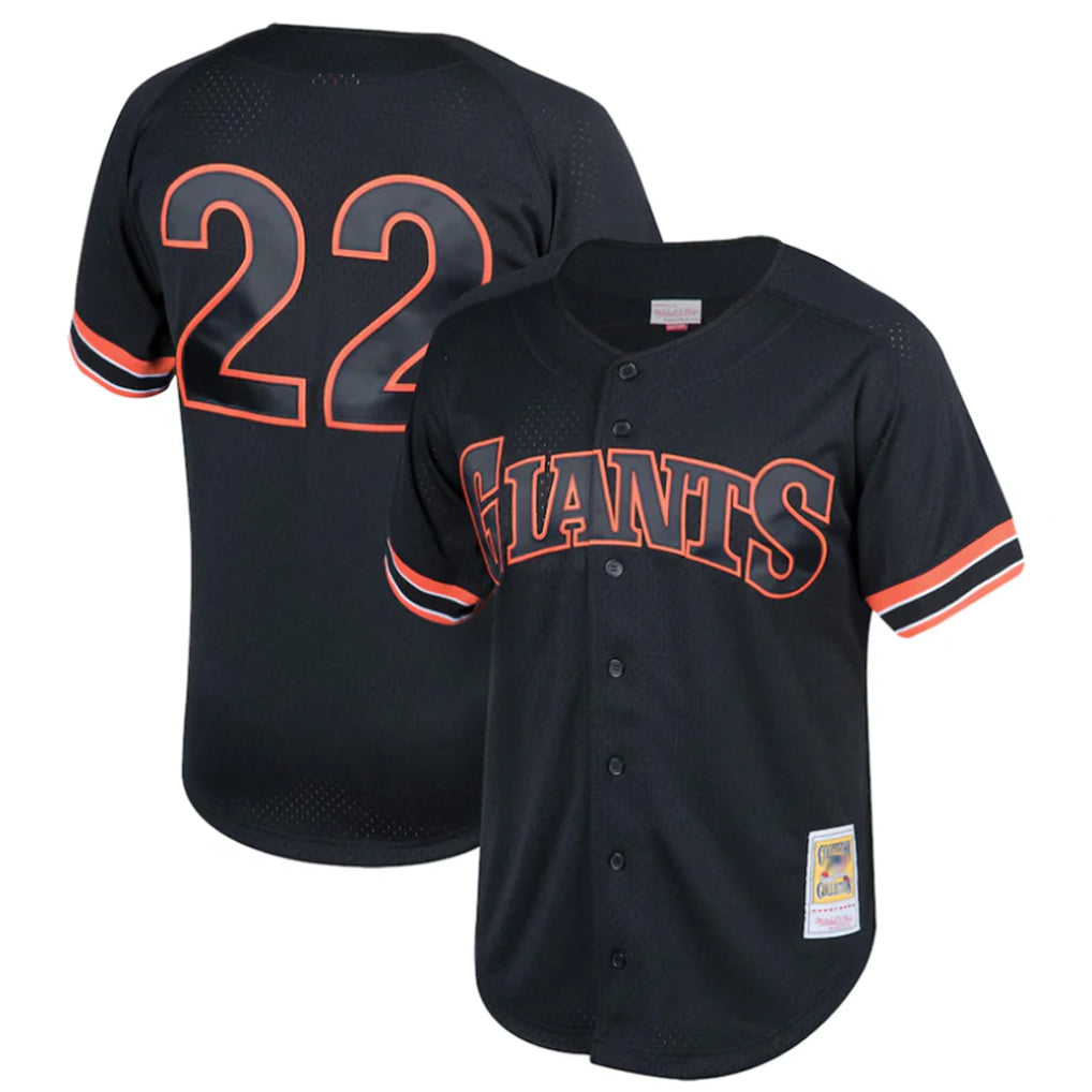 Elroe SF.Giants #22 Will Clark Player Black Mitchell & Ness Cooperstown Collection Limited Stitched Jerseys