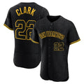 Elroe SF.Giants #22 Will Clark Player Black Snake Skin City Limited Elite Stitched Jerseys