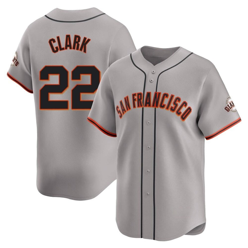 Elroe SF.Giants #22 Will Clark Player Gray Home Limited Stitched Jerseys