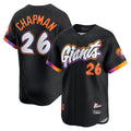 Elroe SF.Giants #26 Matt Chapman Player Black 2025 City Connect Home Limited Stitched Jerseys