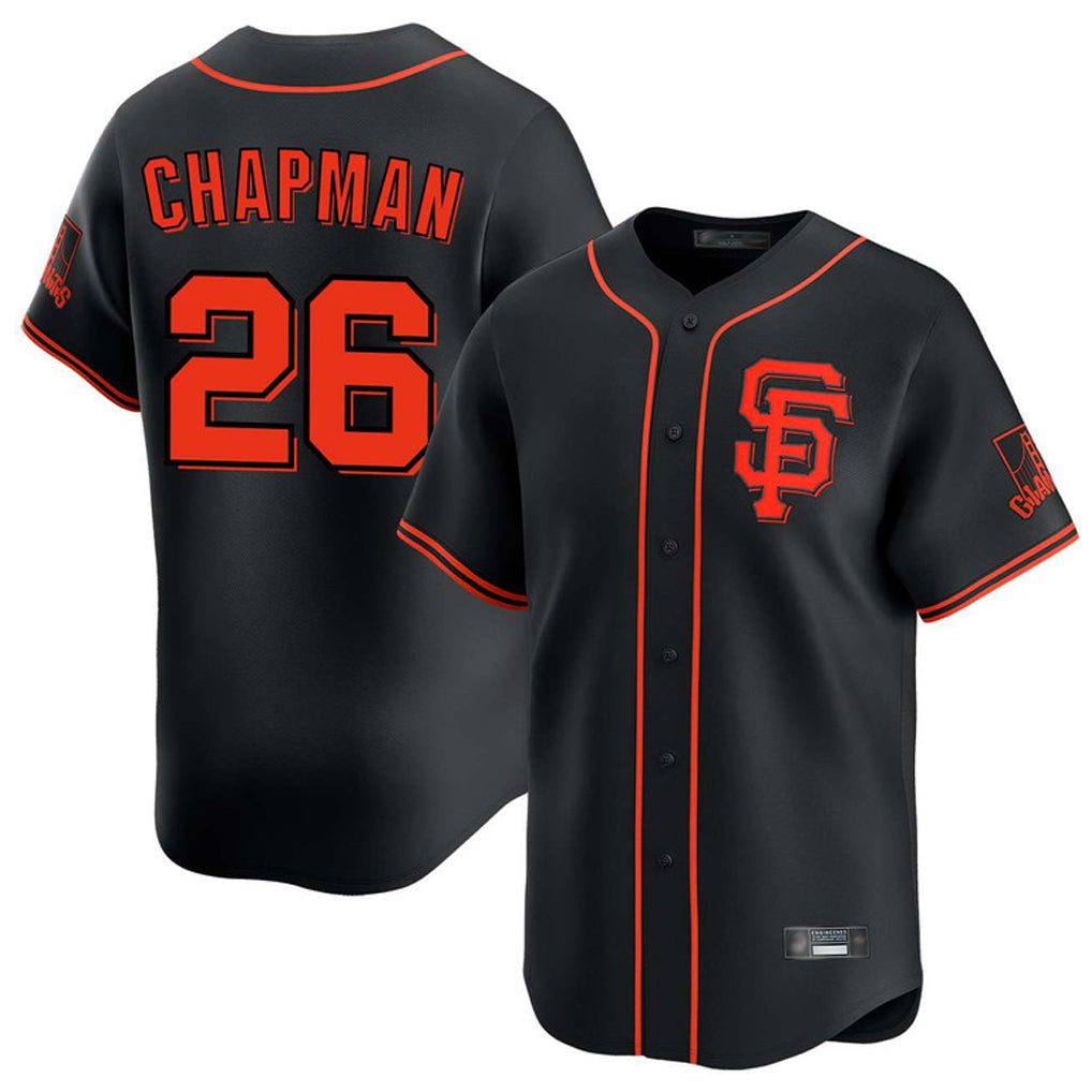 Elroe SF.Giants #26 Matt Chapman Player Black 2026 Home Limited Stitched Jerseys