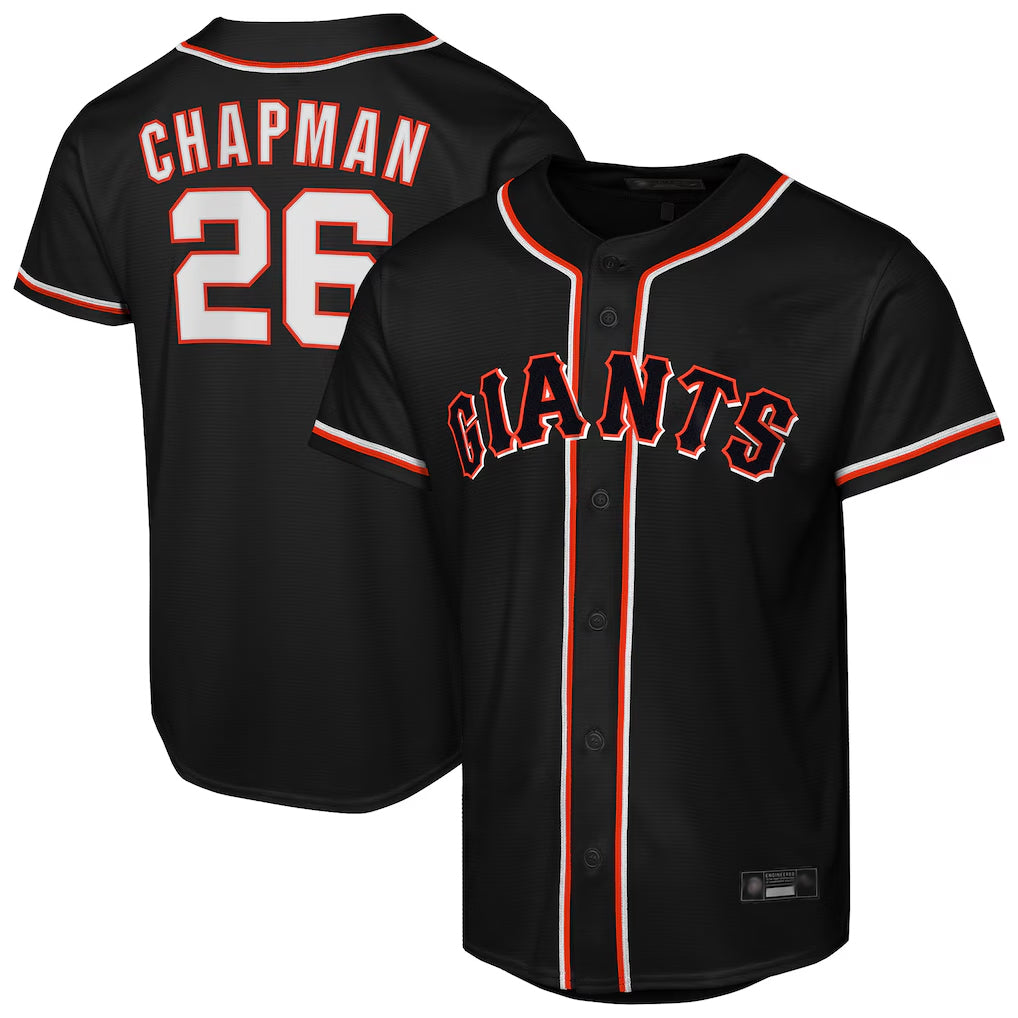 Elroe SF.Giants #26 Matt Chapman Player Black Fashion Out Home Limited Stitched Jerseys