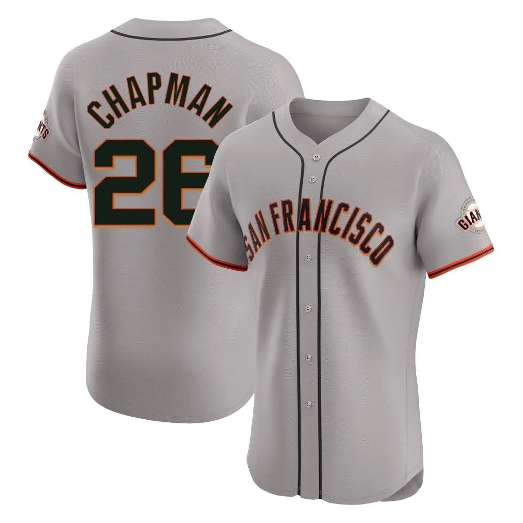 Elroe SF.Giants #26 Matt Chapman Player Gray Home Limited Elite Stitched Jerseys