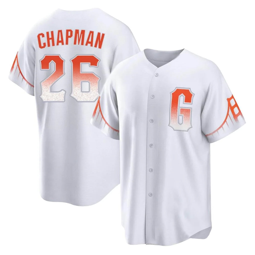 Elroe SF.Giants #26 Matt Chapman Player White City Connect Home Game Stitched Jerseys