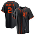 Elroe SF.Giants #2 Willy Adames Player  Black 2026 Home Game Stitched Jerseys