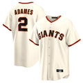 Elroe SF.Giants #2 Willy Adames Player Cream Home Game Stitched Jerseys