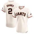 Elroe SF.Giants #2 Willy Adames Player Cream Home Limited Elite Stitched Jerseys
