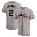 Elroe SF.Giants #2 Willy Adames Player Gray Home Limited Elite Stitched Jerseys