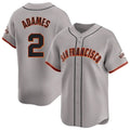 Elroe SF.Giants #2 Willy Adames Player Gray Home Limited Stitched Jerseys