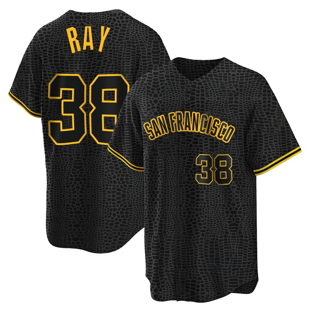 Elroe SF.Giants #38 Robbie Ray Player Black Snake Skin City Limited Stitched Jerseys