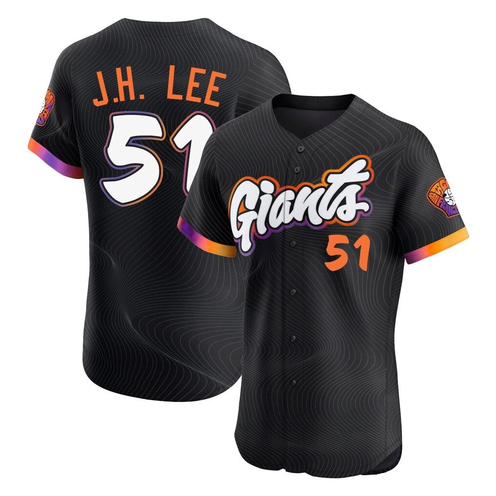 Elroe SF.Giants #51 Jung Hoo Lee Player Black 2025 City Connect Home Limited Elite Stitched Jerseys