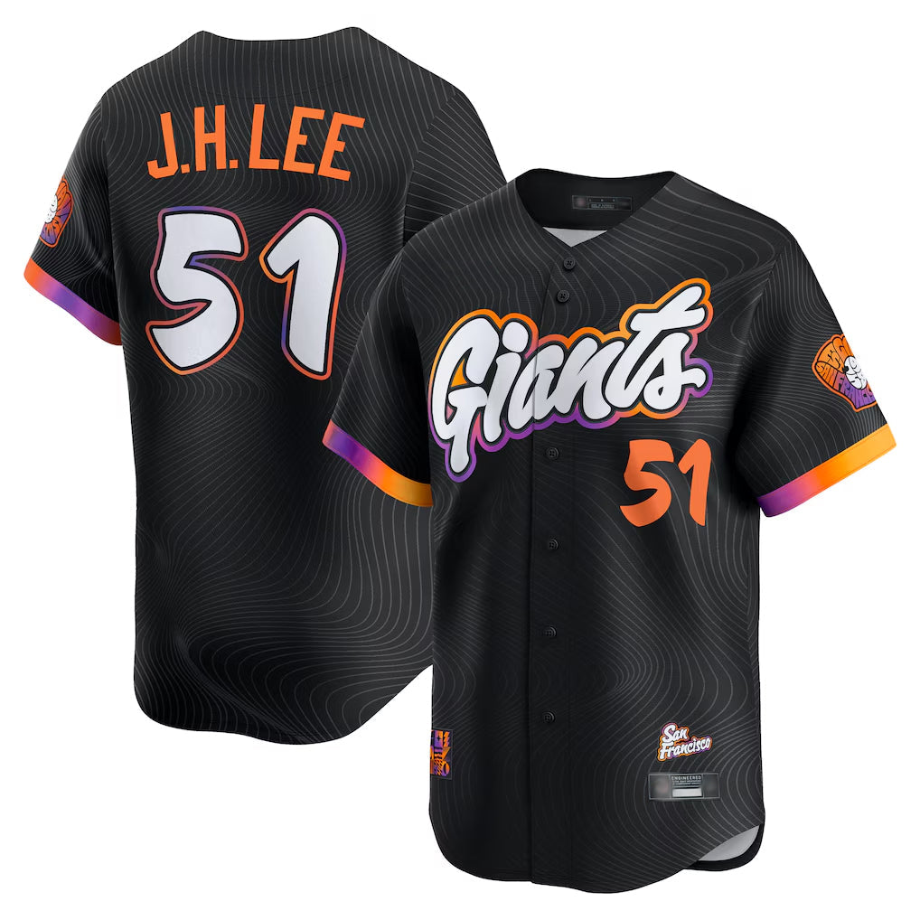 Elroe SF.Giants #51 Jung Hoo Lee Player Black 2025 City Connect Home Limited Stitched Jerseys
