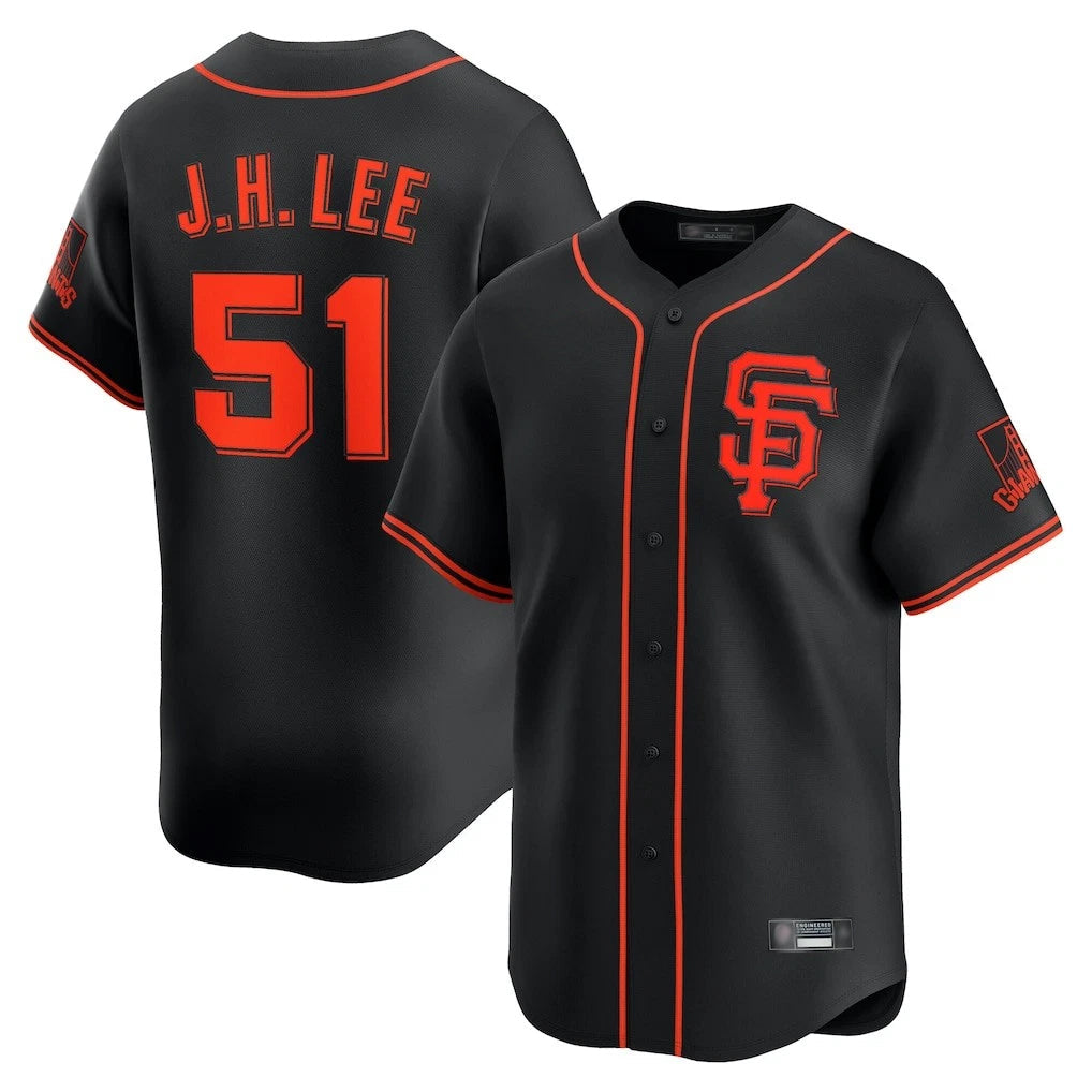 Elroe SF.Giants #51 Jung Hoo Lee Player Black 2026 Home Limited Stitched Jerseys