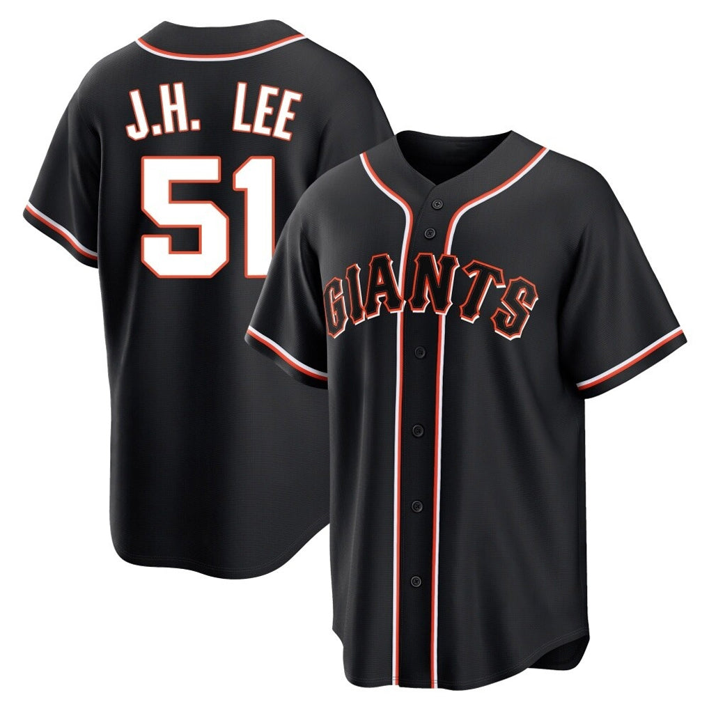 Elroe SF.Giants #51 Jung Hoo Lee Player Black Fashion Out Home Limited Stitched Jerseys