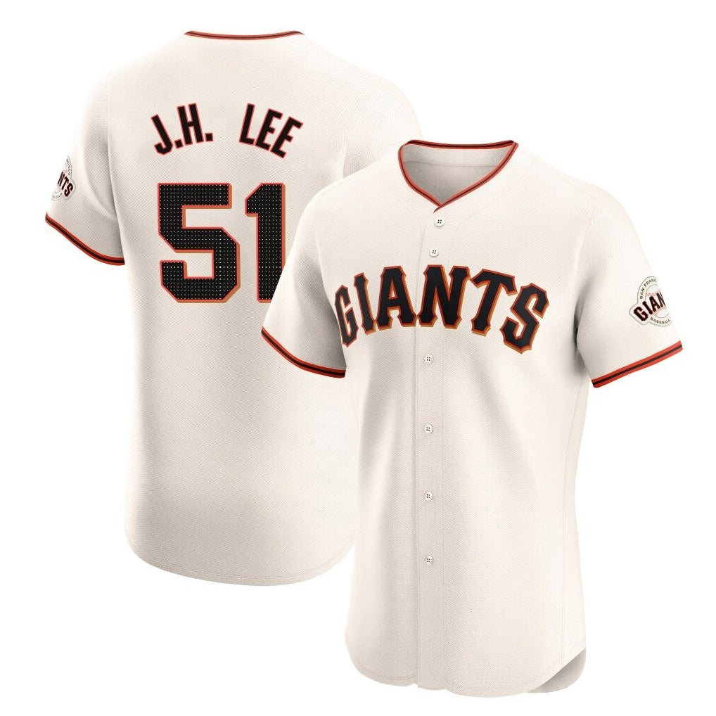 Elroe SF.Giants #51 Jung Hoo Lee Player Cream Home Limited Elite Stitched Jerseys