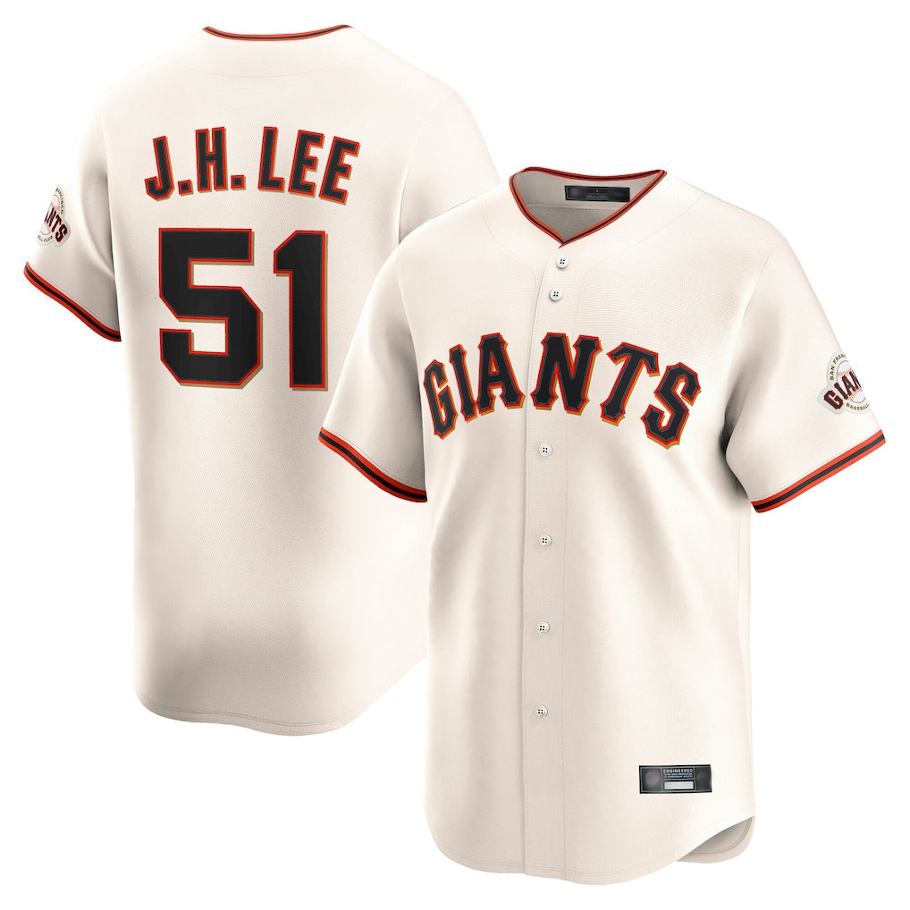 Elroe SF.Giants #51 Jung Hoo Lee Player Cream Home Limited Stitched Jerseys