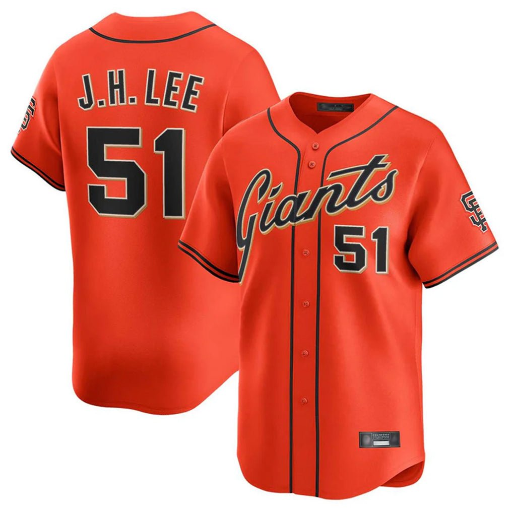 Elroe SF.Giants #51 Jung Hoo Lee Player Orange Home Limited Stitched Jerseys