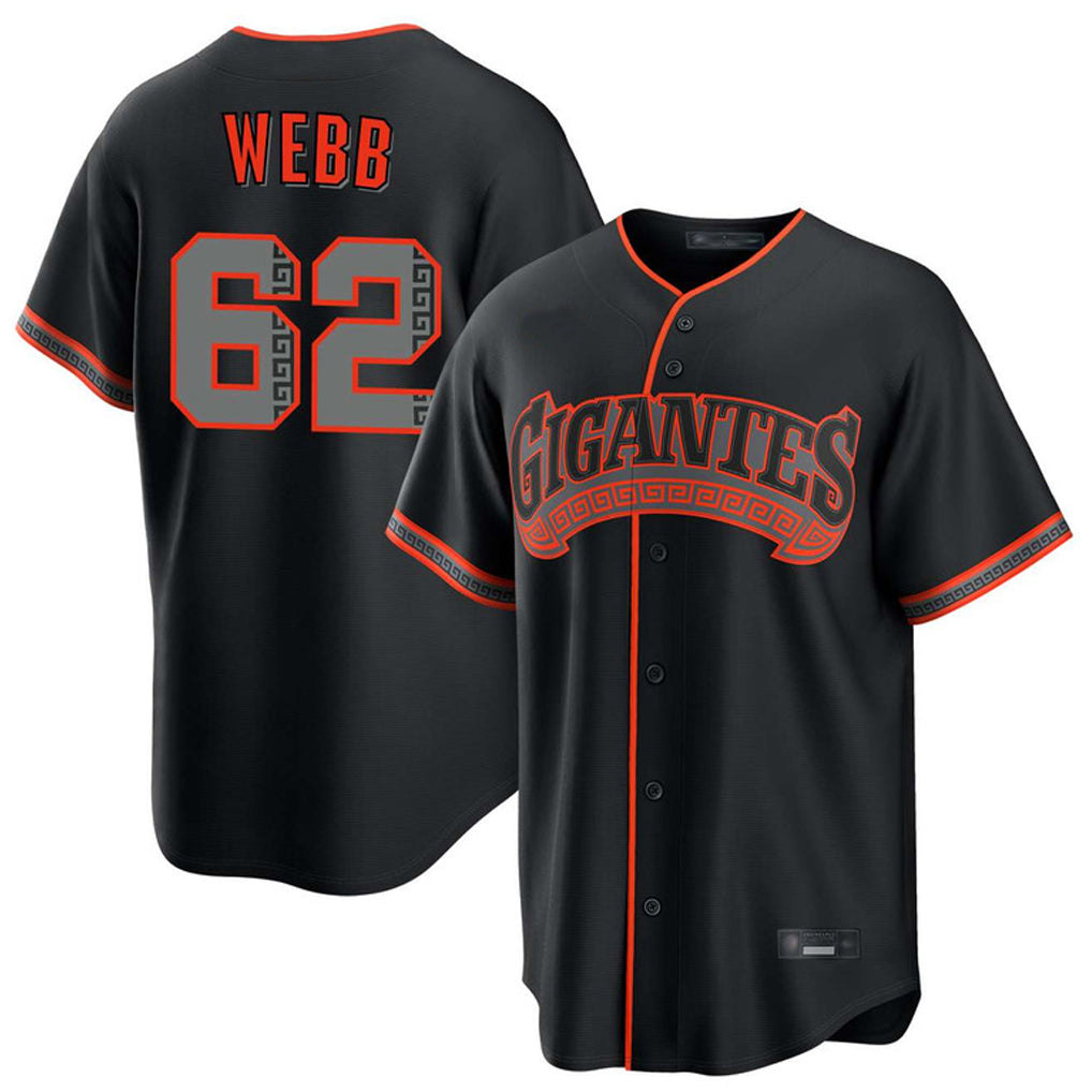 Elroe SF.Giants #62 Logan Webb Player Black Alternate Limited Stitched Jerseys