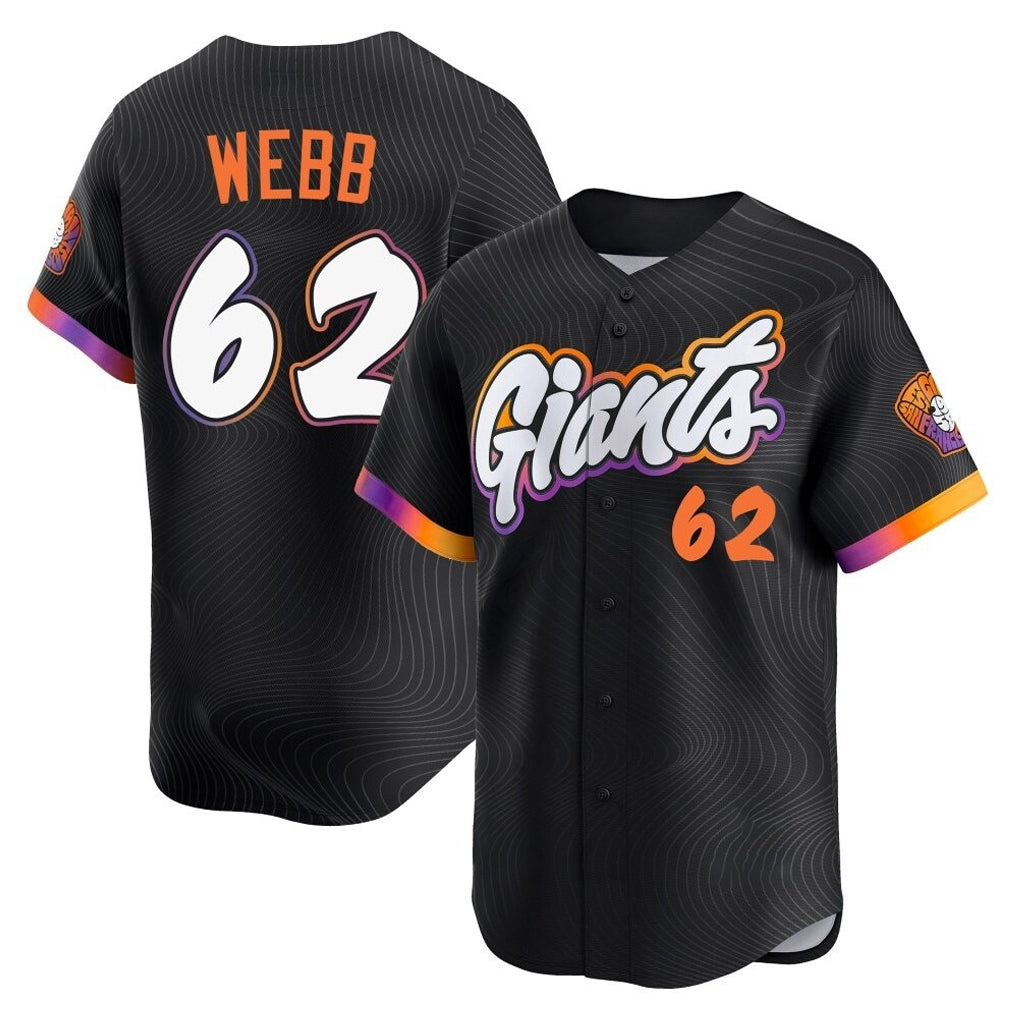 Elroe SF.Giants #62 Logan Webb Player Black City Connect Home Limited Stitched Jerseys
