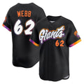 Elroe SF.Giants #62 Logan Webb Player Black City Connect Home Limited Stitched Jerseys