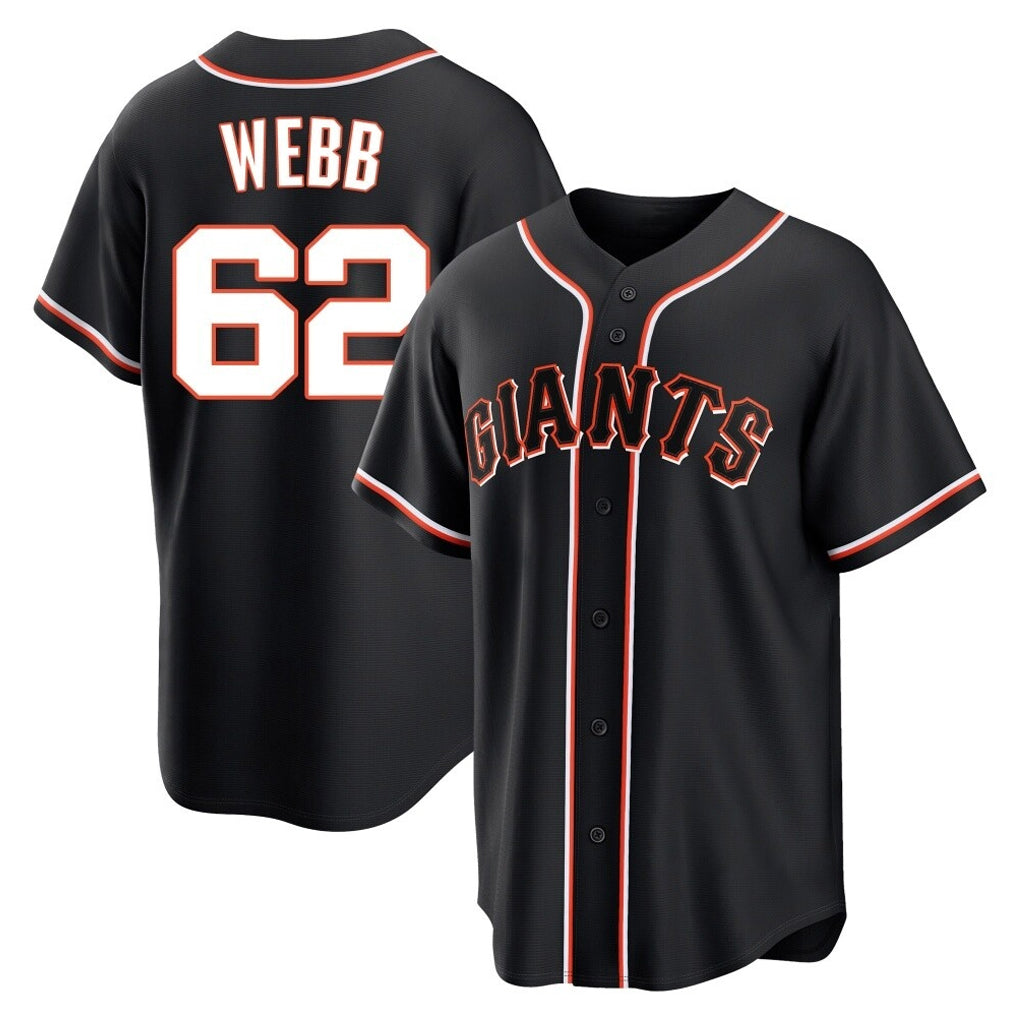 Elroe SF.Giants #62 Logan Webb Player Black Fashion Out Home Limited Stitched Jerseys