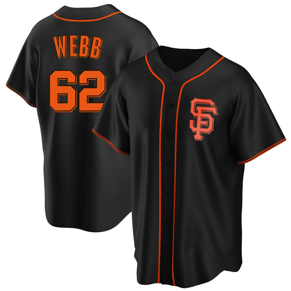 Elroe SF.Giants #62 Logan Webb Player Black Home Game Stitched Jerseys