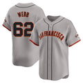 Elroe SF.Giants #62 Logan Webb Player Gray Home Limited Stitched Jerseys