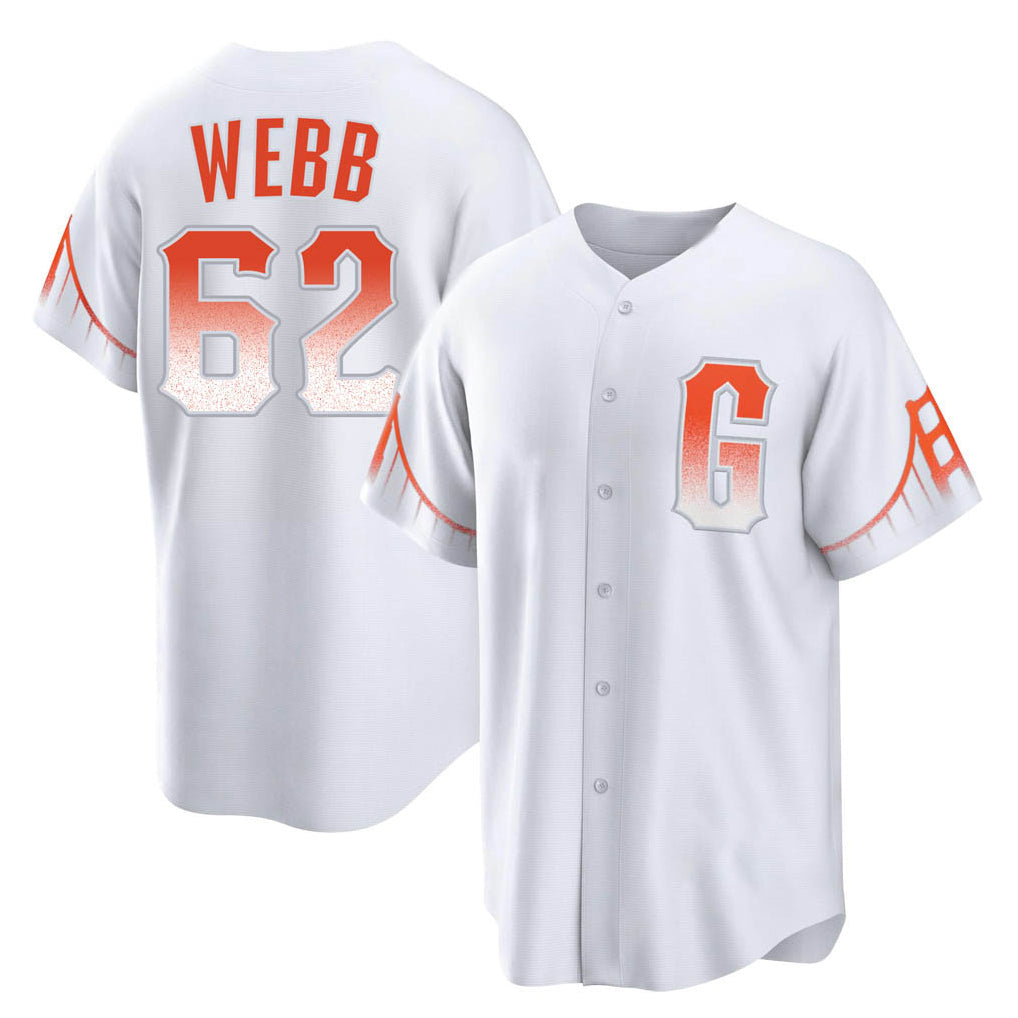 Elroe SF.Giants #62 Logan Webb Player White City Connect Home Game Stitched Jerseys