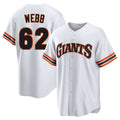 Elroe SF.Giants #62 Logan Webb Player White Home Game Stitched Jerseys