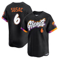 Elroe SF.Giants #6 Daniel Susac Player Black 2025 City Connect Home Limited Stitched Jerseys