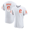 Elroe SF.Giants #6 Daniel Susac Player White City Connect Home Limited Elite Stitched Jerseys