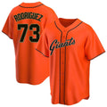 Elroe SF.Giants #73 Randy Rodriguez Player Orange Home Game Stitched Jerseys
