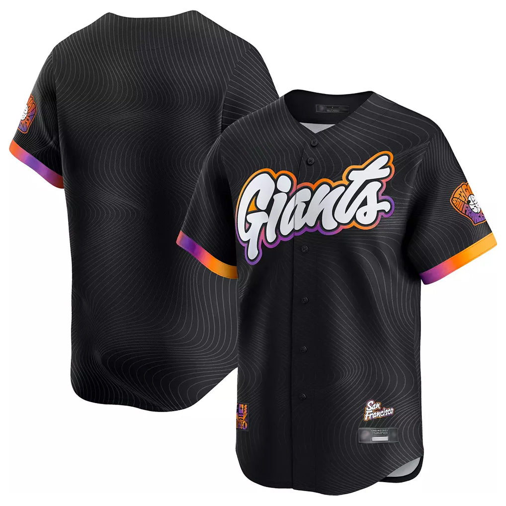 Elroe SF.Giants Blank Player Black City Connect Limited Vapor Stitched Jerseys