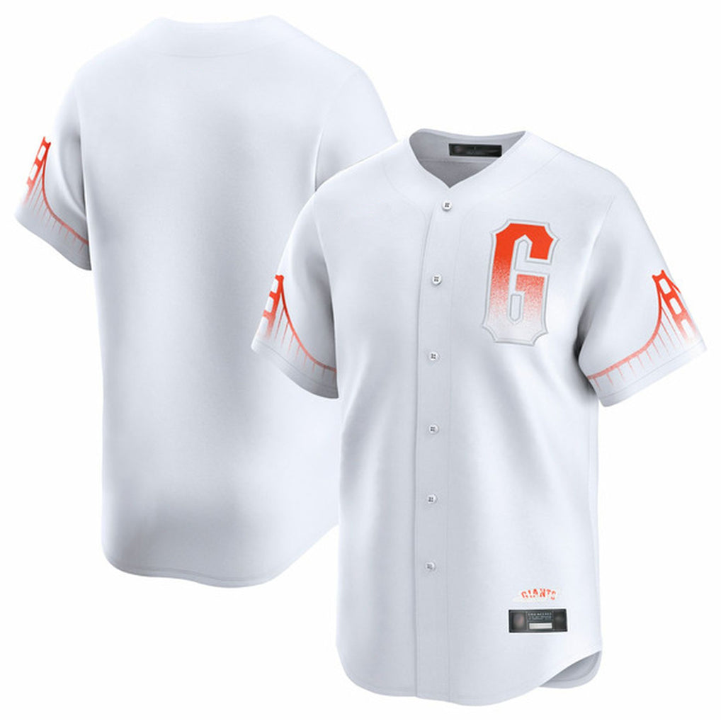 Elroe SF.Giants Blank Player White City Connect Home Limited Stitched Jerseys
