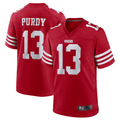 Elroe SFr.49ers #13 Brock Purdy Player Scarlet Replica Game Stitched Jerseys