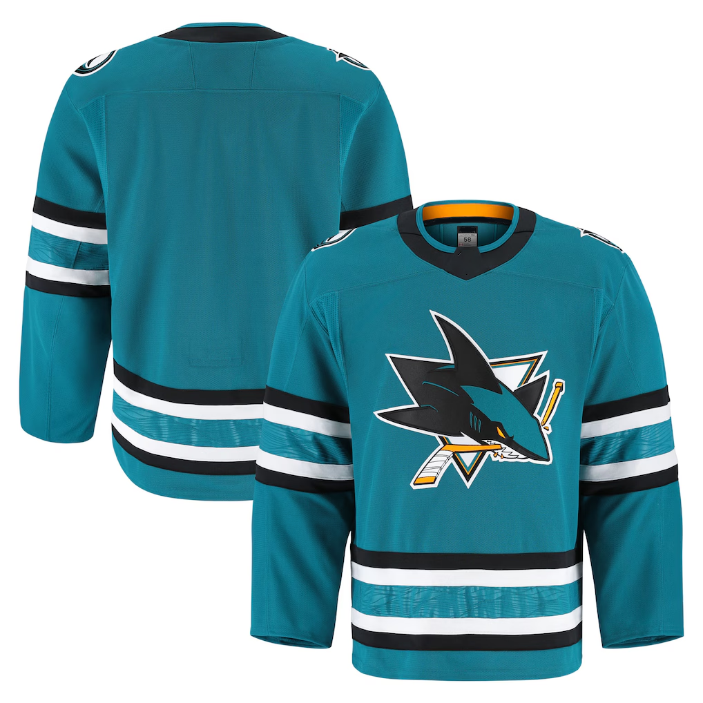 Elroe S.Jose Sharks Teal Home Authentic Pro Jerseys