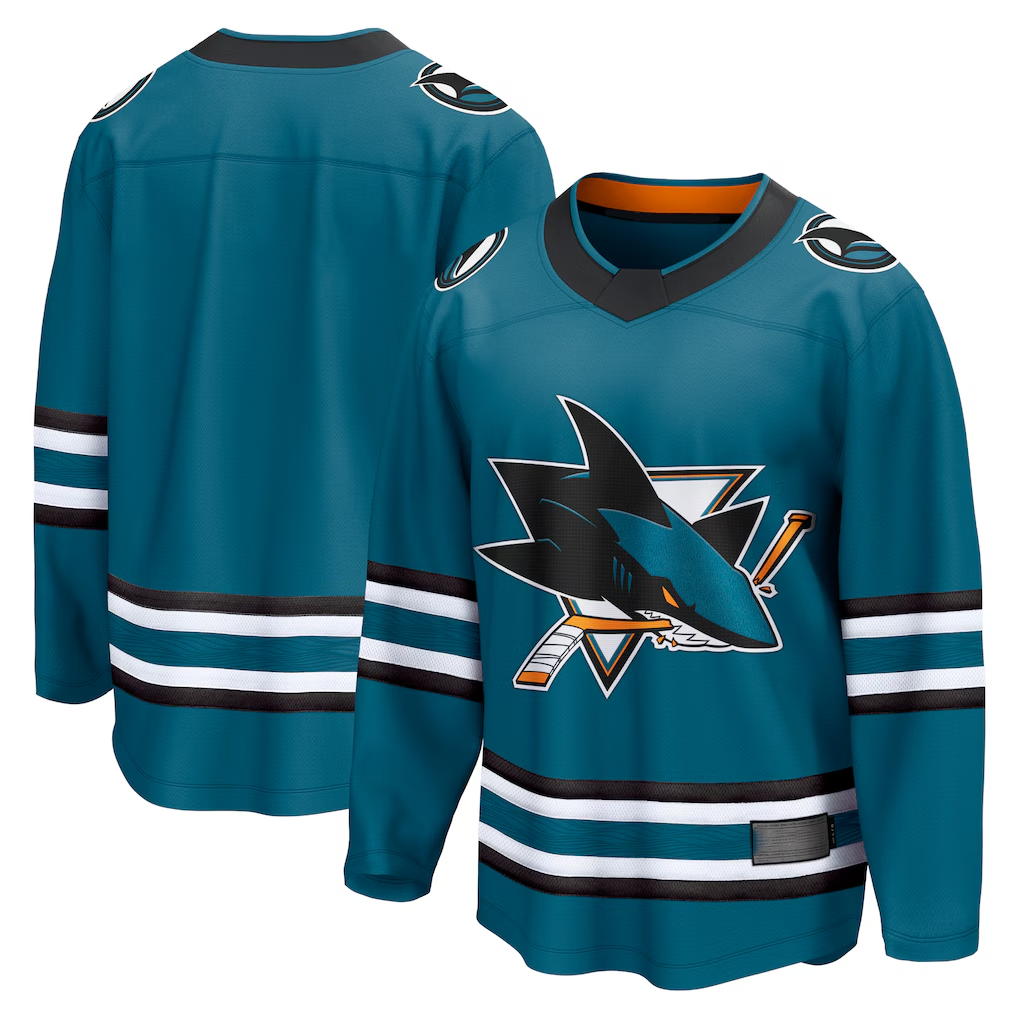 Elroe S.Jose Sharks Teal Home Breakaway Jerseys