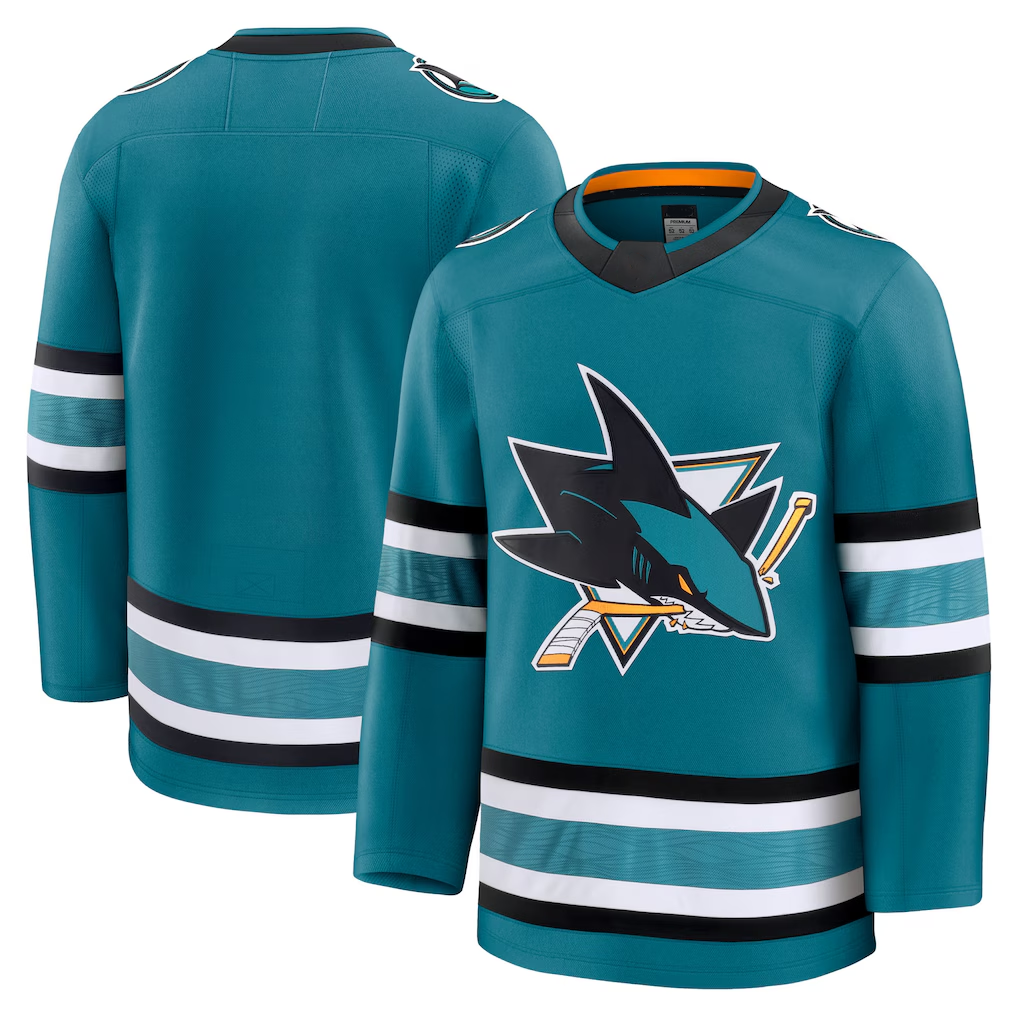 Elroe S.Jose Sharks Teal Home Premium Jerseys