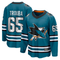 Elroe S.Jose Sharks #65 Jacob Trouba Teal Home Breakaway Jerseys