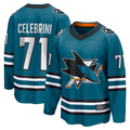 Elroe S.Jose Sharks #71 Macklin Celebrini Teal Home Breakaway Jerseys