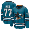 Elroe S.Jose Sharks #77 Michael Misa Teal Breakaway Jerseys