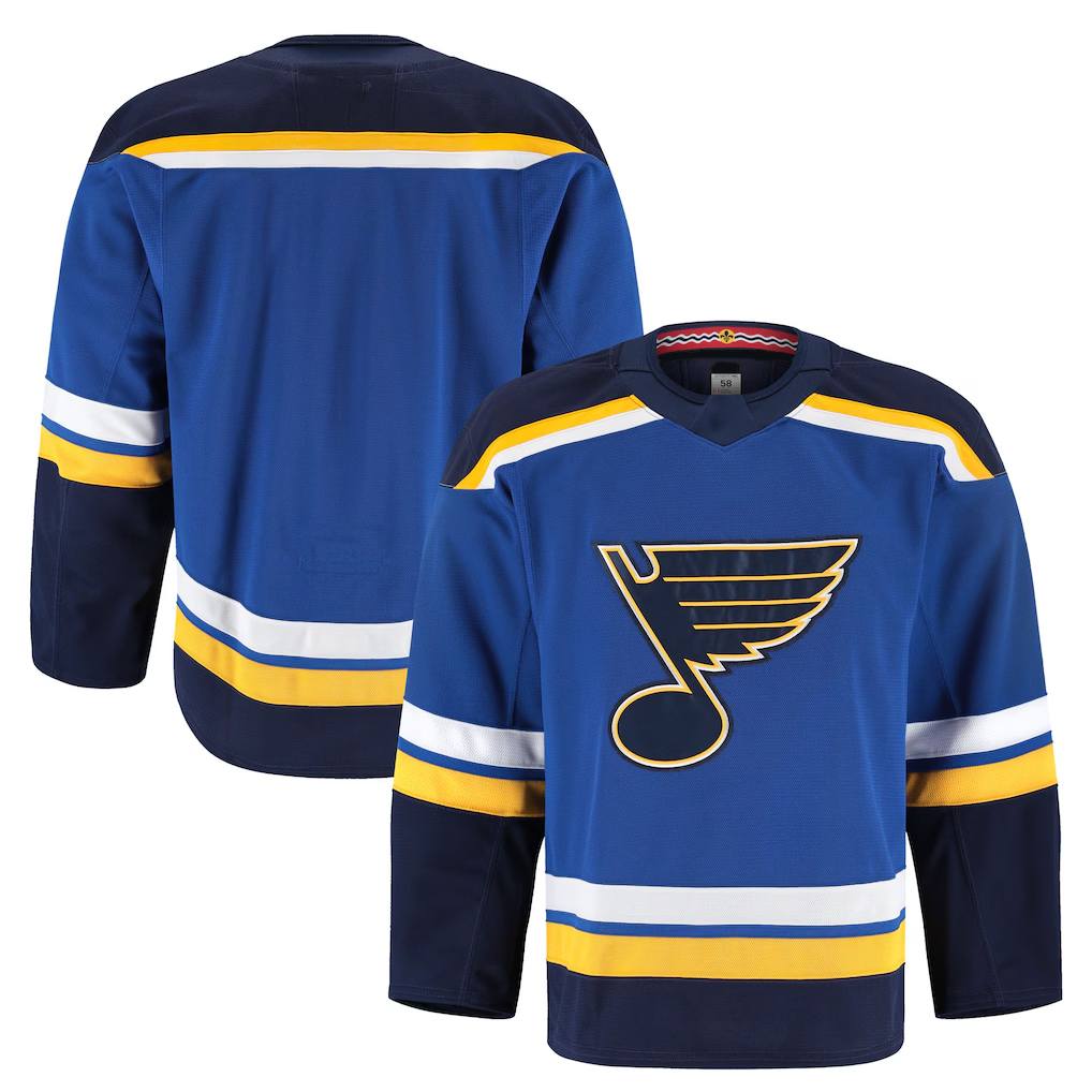 Elroe St.L.Blues Blue Home Authentic Pro Jerseys