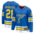 Elroe St.L.Blues #21 Blues Jimmy Snuggerud Blue Home Breakaway Jerseys