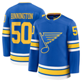 Elroe St.L.Blues #50 Jordan Binnington Blue Home Premium Player Jerseys