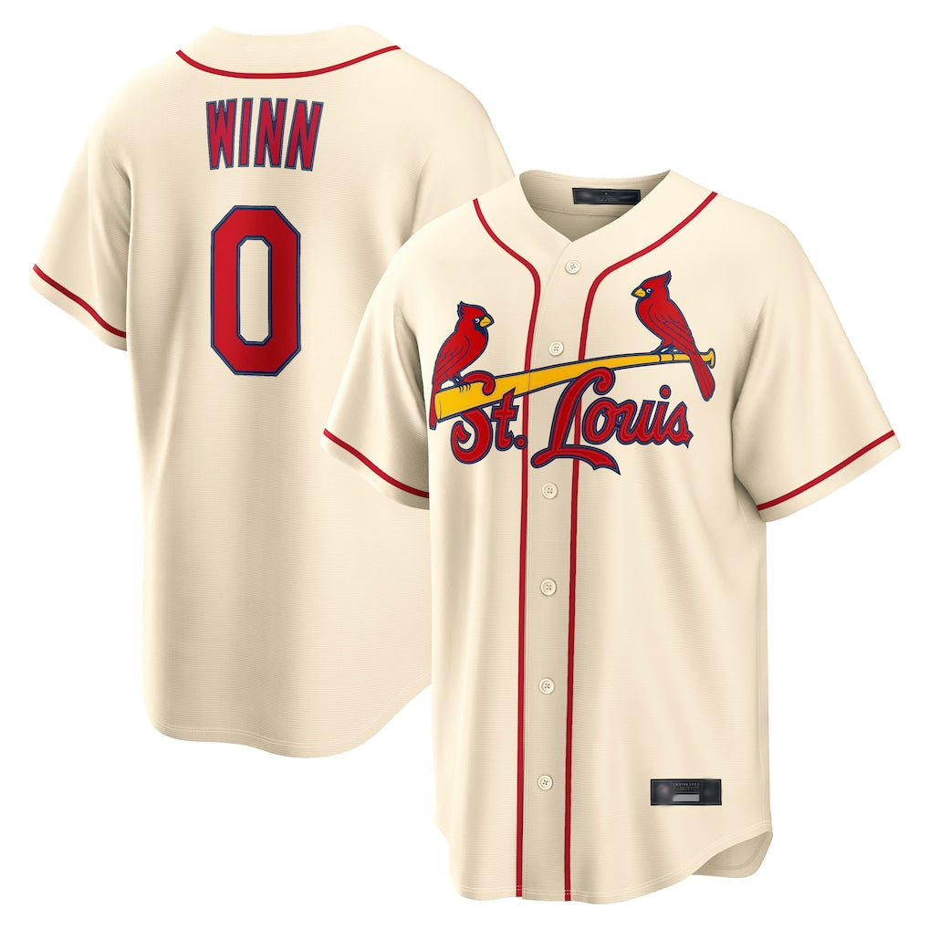 Elroe St. Louis Cardinals #0 Masyn Winn Player Cream Home Game Stitched Jerseys