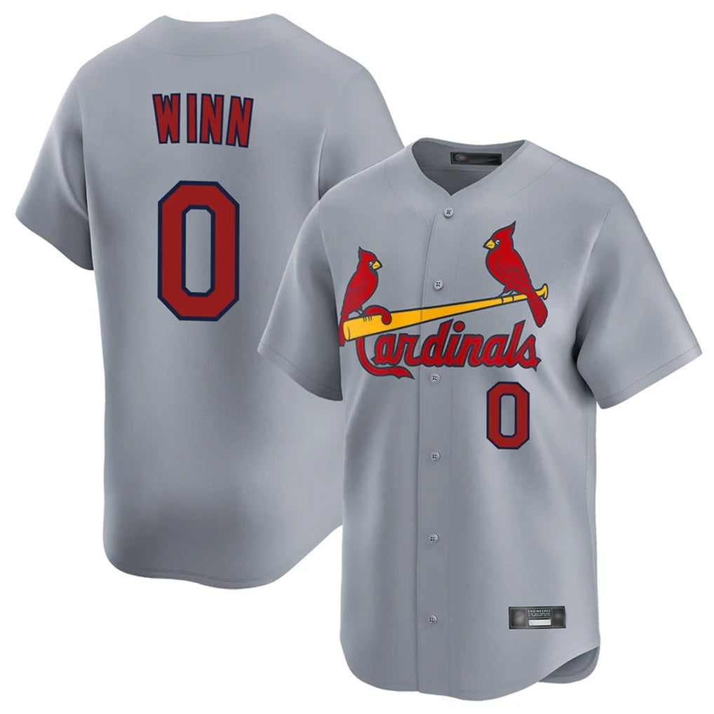 Elroe St. Louis Cardinals #0 Masyn Winn Player Gray Home Limited Stitched Jerseys