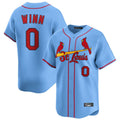 Elroe St. Louis Cardinals #0 Masyn Winn Player Light Blue Home Limited Stitched Jerseys